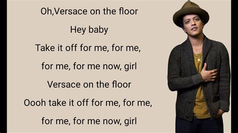 bruno mars lyrics versace|bruno mars versace floor.